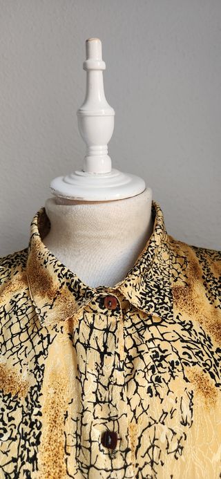 Blusa Vintage Amarilla y Negra