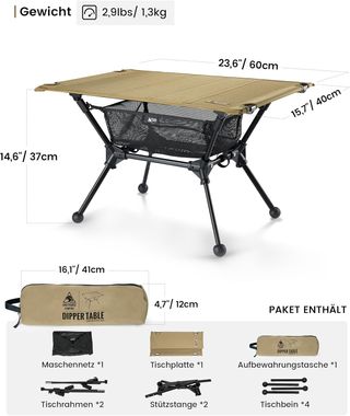 Tavolo da campeggio ONETIGRIS 60X40X37 Nuovo CD030
