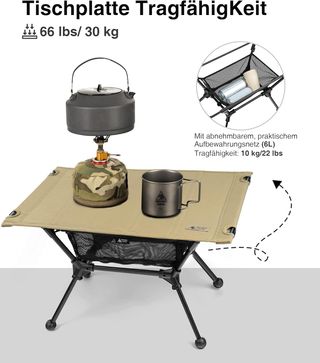 Tavolo da campeggio ONETIGRIS 60X40X37 Nuovo CD030