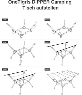 Tavolo da campeggio ONETIGRIS 60X40X37 Nuovo CD030