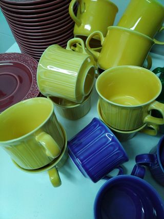 Lote Tazas y Platos Merienda