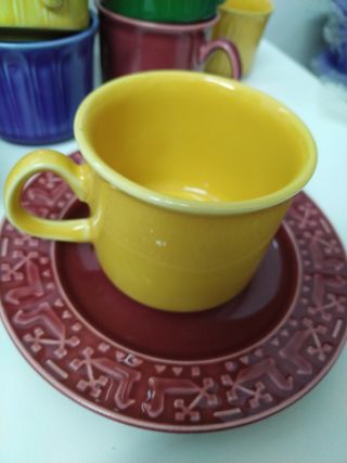 Lote Tazas y Platos Merienda