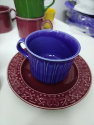 Lote Tazas y Platos Merienda