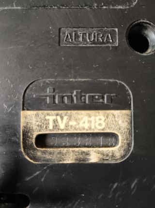ANTIGUO TELEVISOR "INTER" RETRO AÑOS 80 B/N