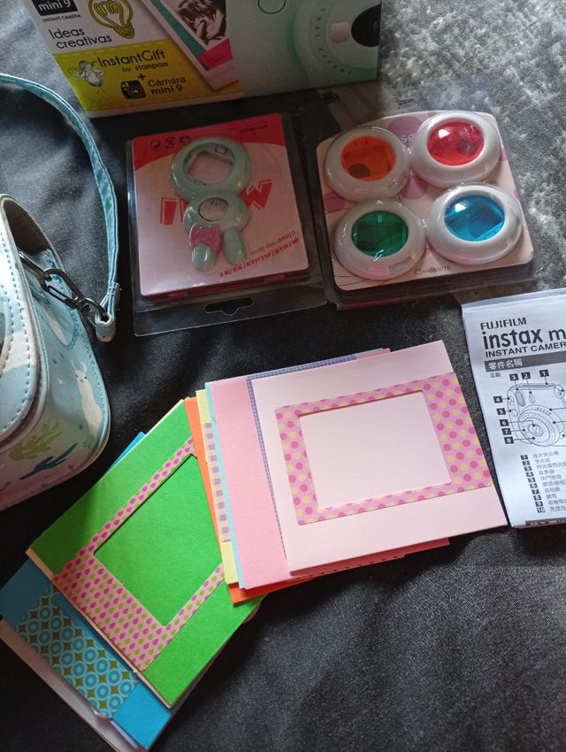 Cámara Fujifilm Instax Mini 9 azul,