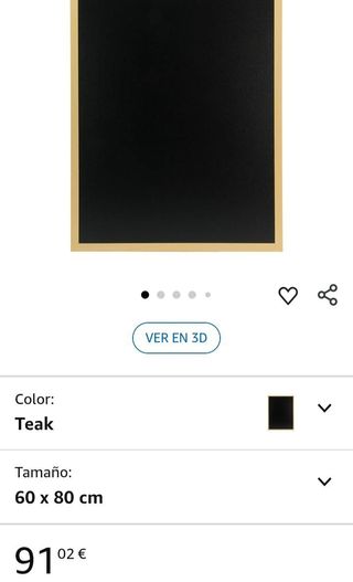 Pizarra Woody 80x60cm - pizarra de pared