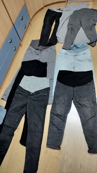 Lote 8 Pantalones Premamá tallas 40-42. L