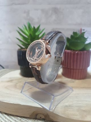 Reloj de Mujer Marrón Dorado