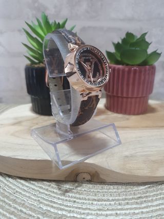 Reloj de Mujer Marrón Dorado