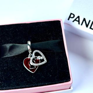 ♥️Charm Corazón Doble Candado Rojo