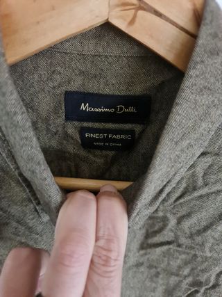 Massimo Dutti Camisa Caqui T.L