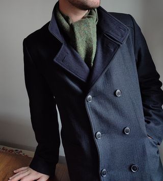 Cappotto Uomo Celio Spigato Blu