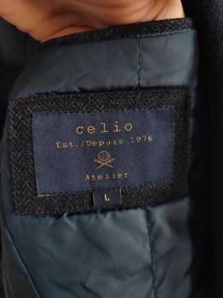 Cappotto Uomo Celio Spigato Blu