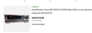 Amplificador Sony TA-D505-ii Negro