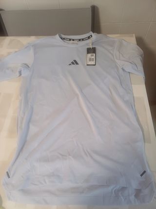 Camiseta Adidas Workout Logo Gris Hombre
