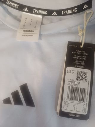 Camiseta Adidas Workout Logo Gris Hombre