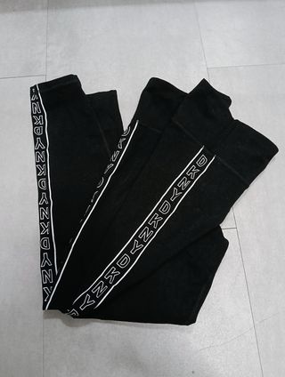 Leggings DKNY Negros con Logo Lateral