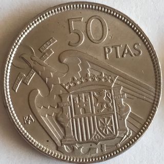50 Pesetas Franco BA Exposición Barcelona 1957 SC