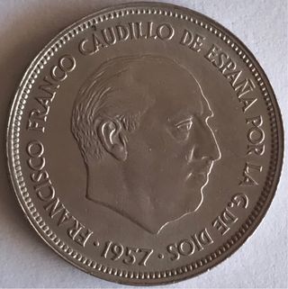 50 Pesetas Franco BA Exposición Barcelona 1957 SC