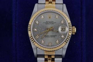 Rolex Datejust 68273 Esfera Gris Diamantes