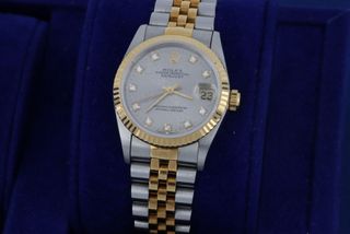 Rolex Datejust 68273 Esfera Gris Diamantes