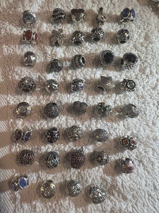 Pandora Charms Plata y Multicolor con Brillo