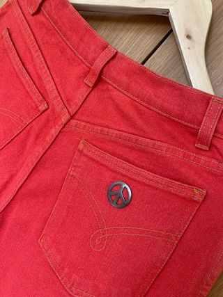 Moschino Jeans Bermudas Rojas Mujer Vintage