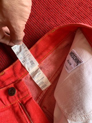 Moschino Jeans Bermudas Rojas Mujer Vintage