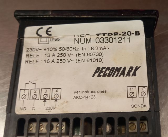 Termostato Pecomark TTDP20B