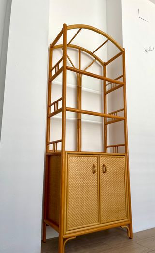 Estantería Bambú Ratán Años 80