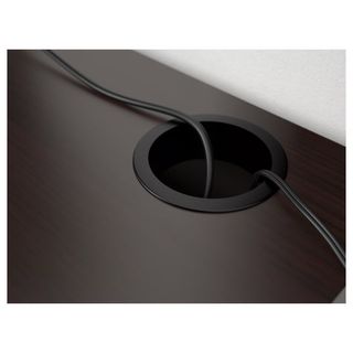 Mesa escritorio grande madera negro/marrón oscuro