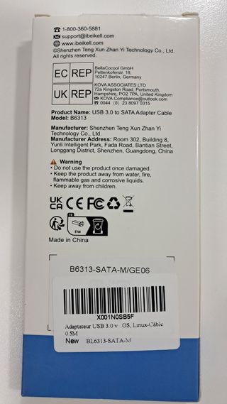 Cable Adaptador USB 3.0 a SATA Beikell