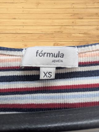 Top rayas multicolor Fórmula Joven Talla XS