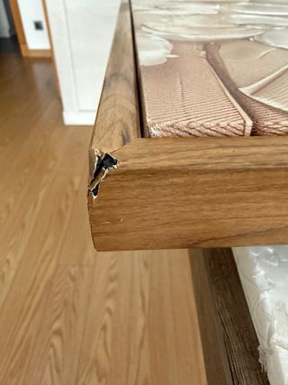 Cuadro pintado a mano con marco de madera 140x70
