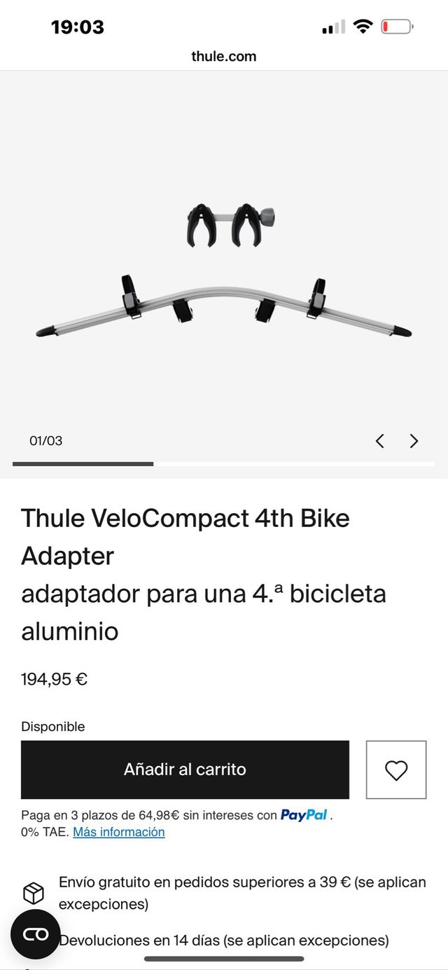 Portabicicletas Thule Coach 276/277 + Adattatore 4º