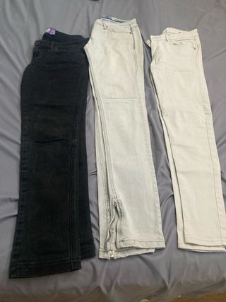 Pantalones Vaqueros blancos, Negros y grises 