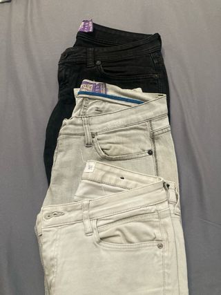 Pantalones Vaqueros blancos, Negros y grises 