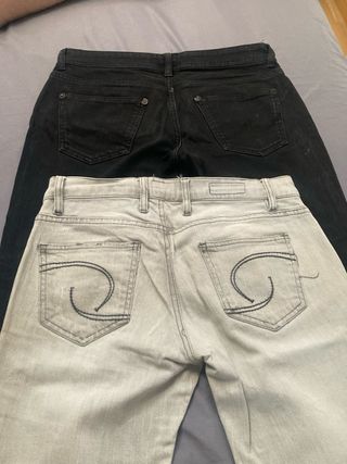 Pantalones Vaqueros blancos, Negros y grises 