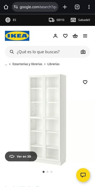 Librería Billy/Oxberg IKEA Blanca