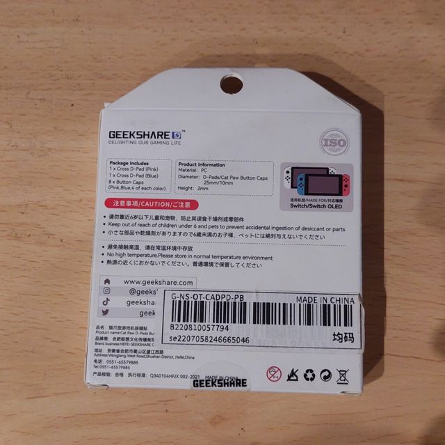 Fundas Caps GEEKSHARE para Joy-Cons Switch