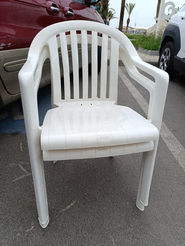 10 sedie da piscina/terrazza in plastica