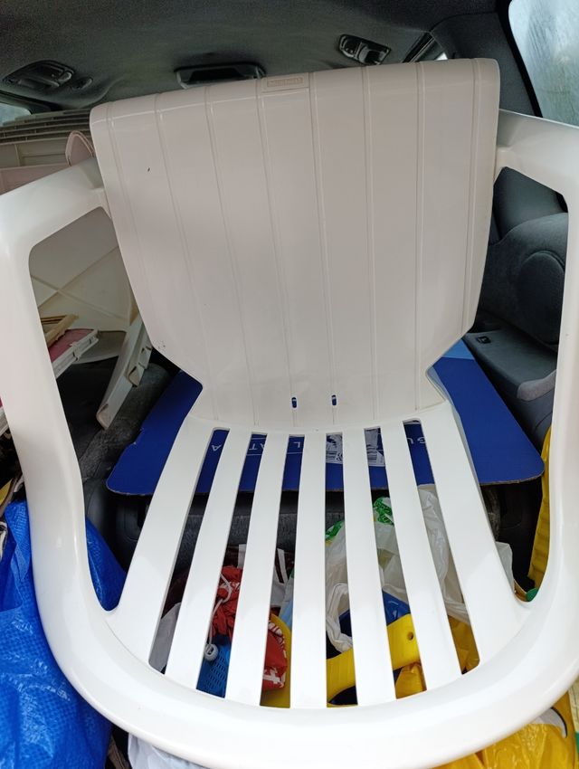 10 sedie da piscina/terrazza in plastica