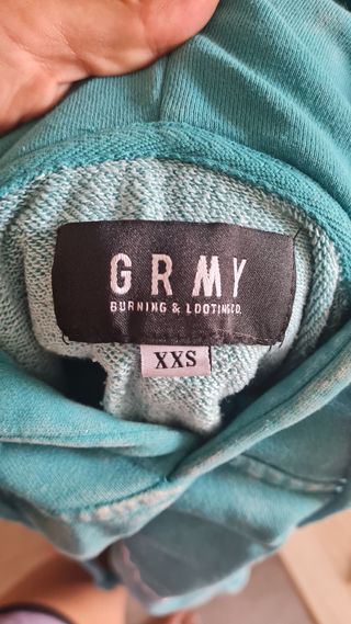 Sudadera Grimey Azul celeste efecto desgastado XXS