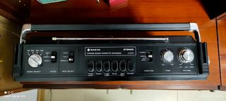 Radio Cassette Sanyo Plata/Negro
