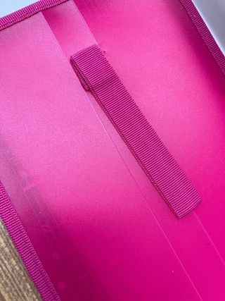 Porta flautas rosa con dibujo