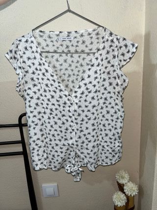 Blusa EASY WEAR mariposas blanca el corte inglés