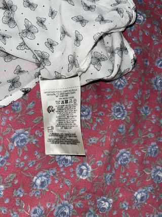 Blusa EASY WEAR mariposas blanca el corte inglés