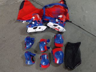 Patines infantiles con protecciones y bolsa
