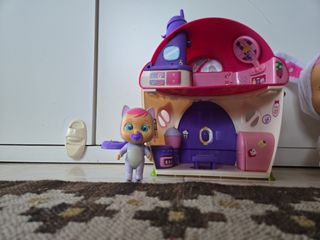 Lote: Casa Bebé Llorón + Muñeca Cry Baby Grande
