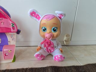 Lote: Casa Bebé Llorón + Muñeca Cry Baby Grande